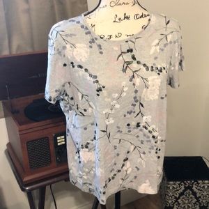 Croft&barrow Gray Floral Women’s Tee